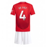 Maglie da calcio Manchester United Matthijs de Ligt #4 Prima Maglia Bambino 2024-25 Manica Corta (+ Pantaloni corti)